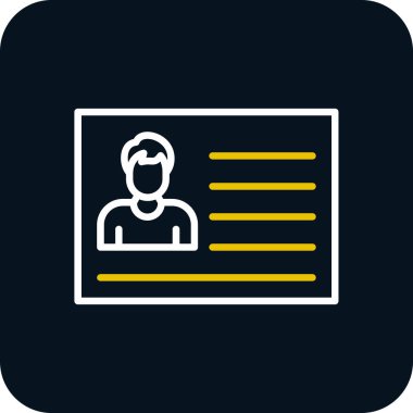 Kimlik kartı simgesi soyut bir grupta izole edildi