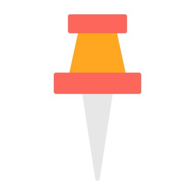 Bir Push iğnesinin vektör simgesi