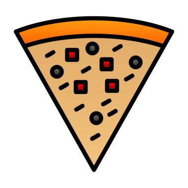 Pizza yaratıcı ikon vektör illüstrasyonu                