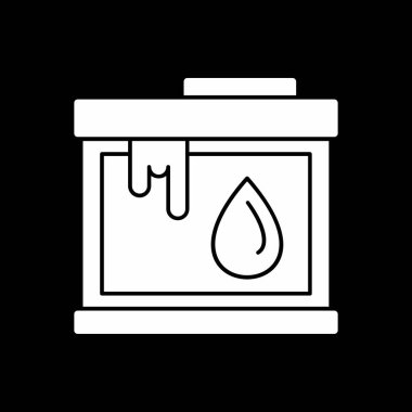 Petrol tankı ikonu. Ağ için petrol tankı vektör simgesinin özet çizimi