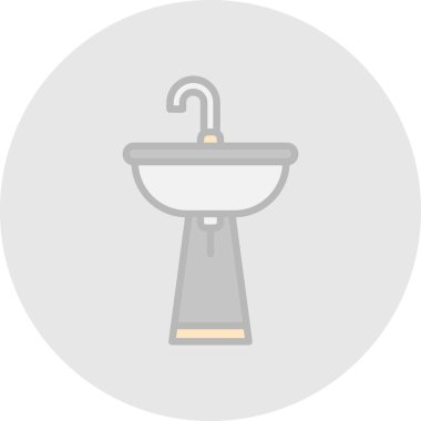 duş simgesi, vektör illüstrasyonu