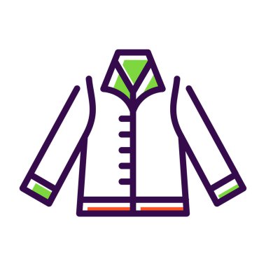 Ceket simgesi, vektör illüstrasyonu basit tasarım