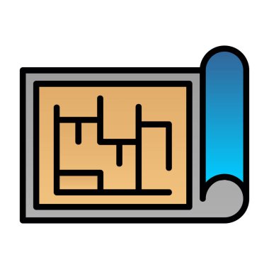 Şablon simgesi, vektör illüstrasyonu basit tasarım