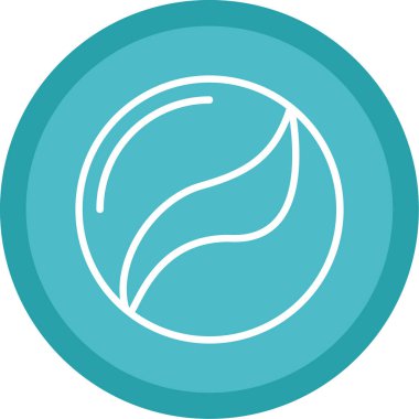 Yuvarlak daireli bir yaprağın vektör çizimi