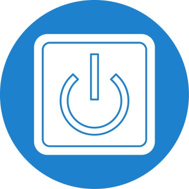 Güç Düğmesi simgesi, vektör illüstrasyonu 