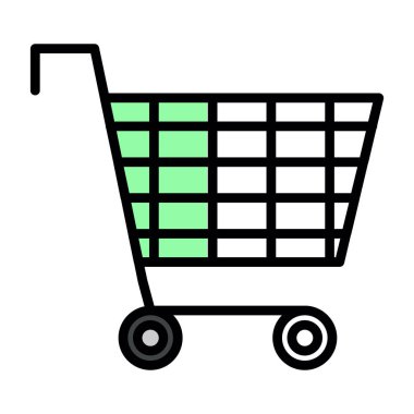 Alışveriş arabası ikonu. vektör illüstrasyonu                     