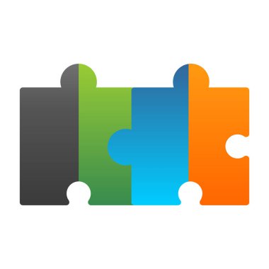 yapboz parçaları, ağ basit illüstrasyon