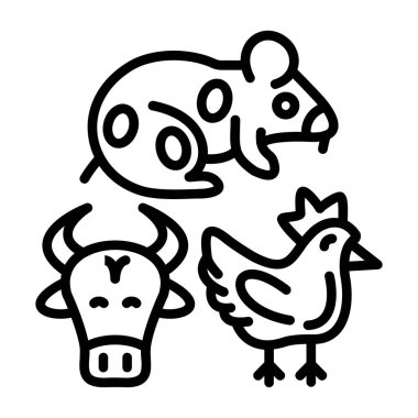 çiftlik tavuğu simgesi, taslak biçimi