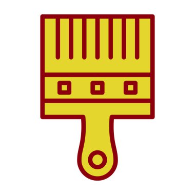 Boya fırçası simgesinin vektör illüstrasyonu