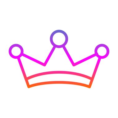 taç düz vektör simgesi 