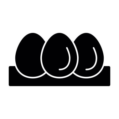 Tavuk yumurtası. Web simgesi basit illüstrasyon