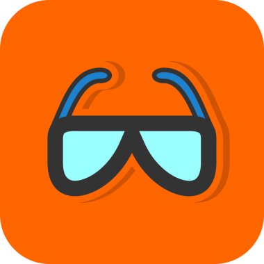 Gözlükler. Web simgesi basit illüstrasyon 