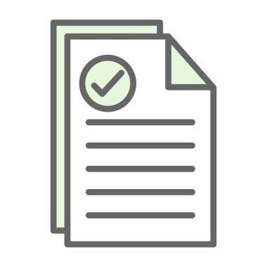 belge simgesi, vektör illüstrasyonu basit tasarım