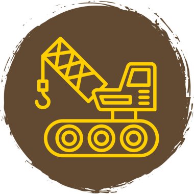 Yapı vinci simgesi web basit illüstrasyon