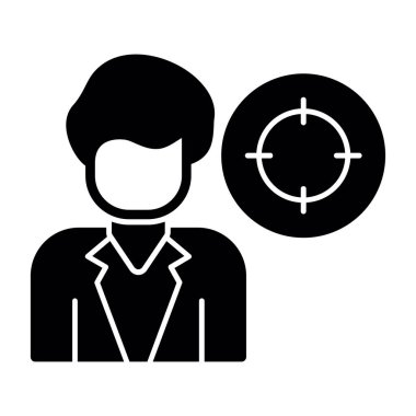 Hedef simgesi olan iş adamı