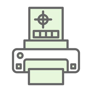 atm makine renk çizgisi simgesi.