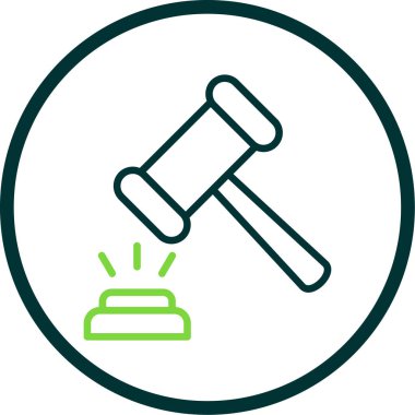 Açık arttırma. Web simgesi vektör illüstrasyonu 