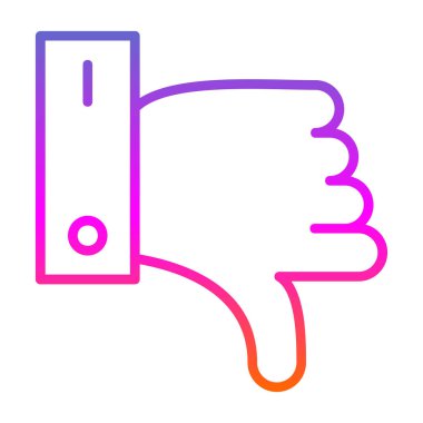 Hoşlanmamak. Web simgesi vektör illüstrasyonu 