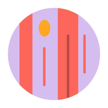 gezegen simgesi, vektör illüstrasyonu basit tasarım