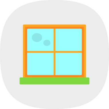 Pencere web simgesi, basit vektör illüstrasyonu