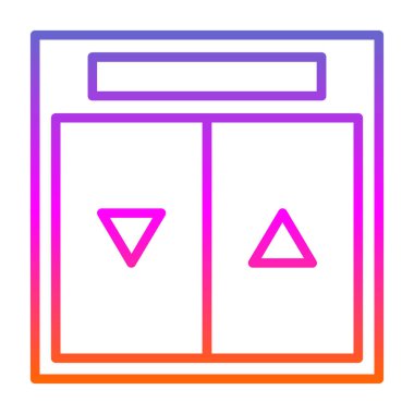 Asansör. Web simgesi basit illüstrasyon             