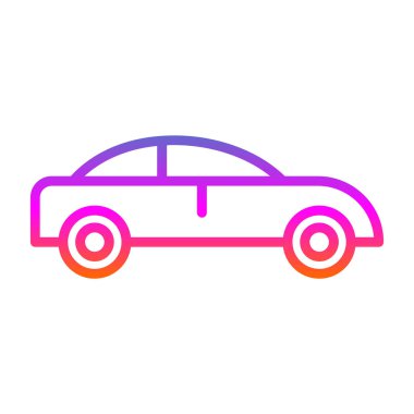 araba simgesi, vektör illüstrasyonu 