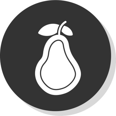 İzole armut ikon vektör tasarımı