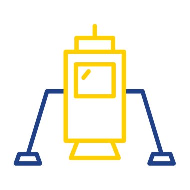 Bir robot simgesinin vektör illüstrasyonu