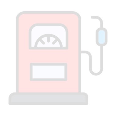 benzin istasyonu simgesi, vektör illüstrasyonu