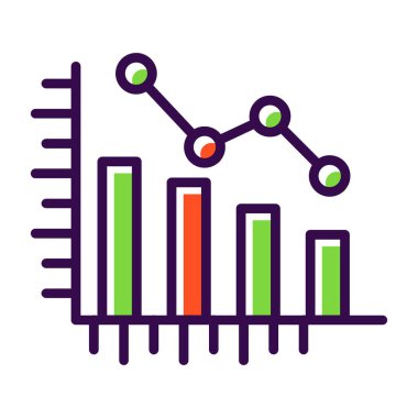 iş grafiği simgesi, vektör illüstrasyonu basit tasarım
