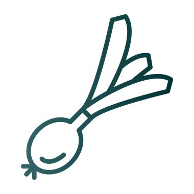 Pırasalı düz simge, vektör çizimi 