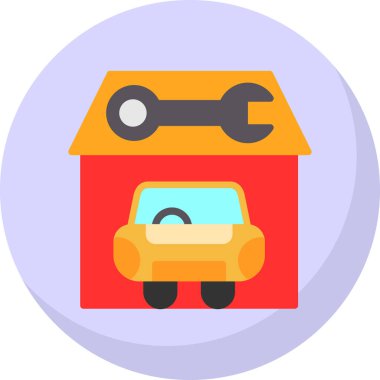 araba dağıtım servisi simgesi düz stil