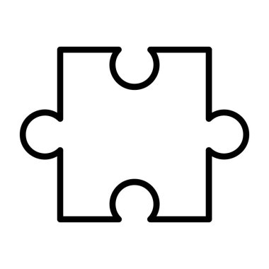 yapboz parçası simgesi, vektör illüstrasyonu