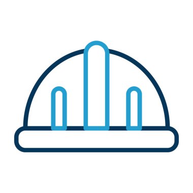 İnşaat kaskı. Web simgesi basit illüstrasyon 