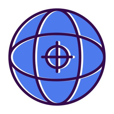 Küre. Web simgesi basit tasarım