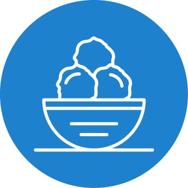 Vektör illüstrasyon, kasedeki köfte ikonu 