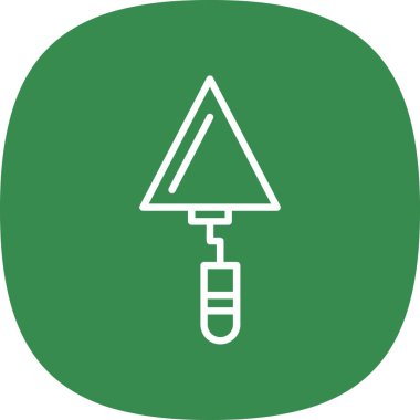 Trowel düz simgesi, vektör illüstrasyonu