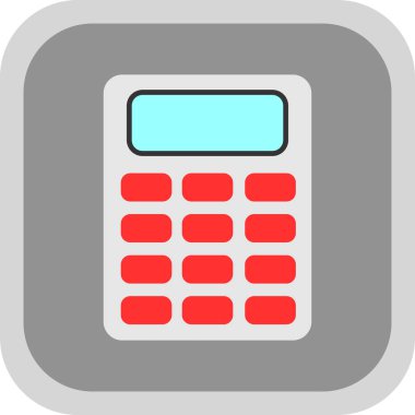 Basit Hesaplayıcı Simgesi, vektör illüstrasyonu