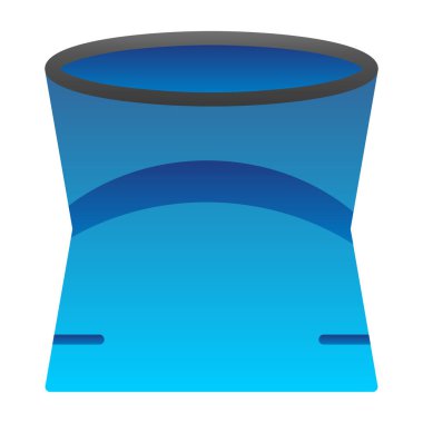 mavi plastik kova simgesi, çizgi film tarzı