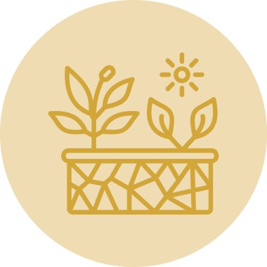 Bir ağaç simgesinin vektör illüstrasyonu