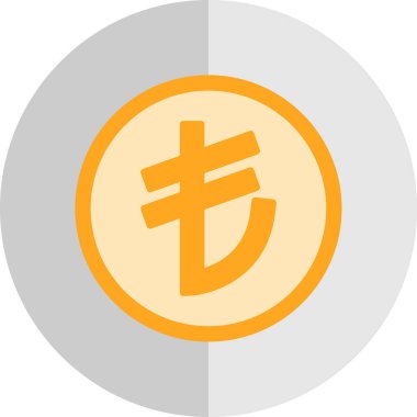 Türk Lirası madeni para, web basit illüstrasyon