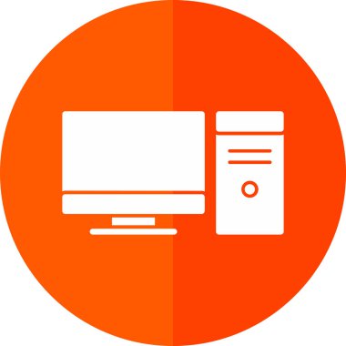 pc bilgisayar simgesinin vektör illüstrasyonu 