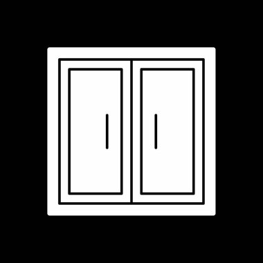 açık kapı simge vektör çizim