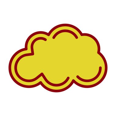 Basit Bulutlu hava simgesi, vektör illüstrasyonu