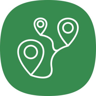 konum sembollü vektör haritası gps