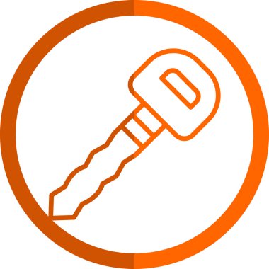 Araba anahtarı. Web simgesi basit illüstrasyon              