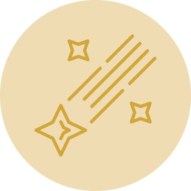 Kayan yıldız simgesi vektör resmetme sembolü 