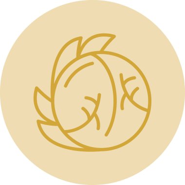 Beyaz Lahana Ağı simgesi basit illüstrasyon 