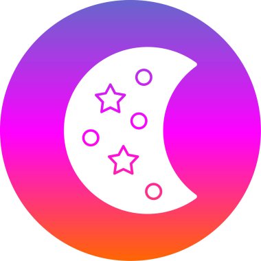 Ay simgesi, vektör illüstrasyonu basit tasarım