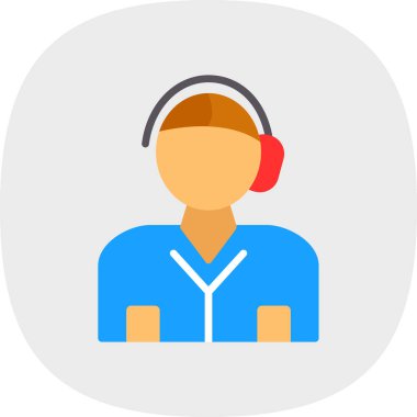 operatör simgesi, vektör illüstrasyonu basit tasarım